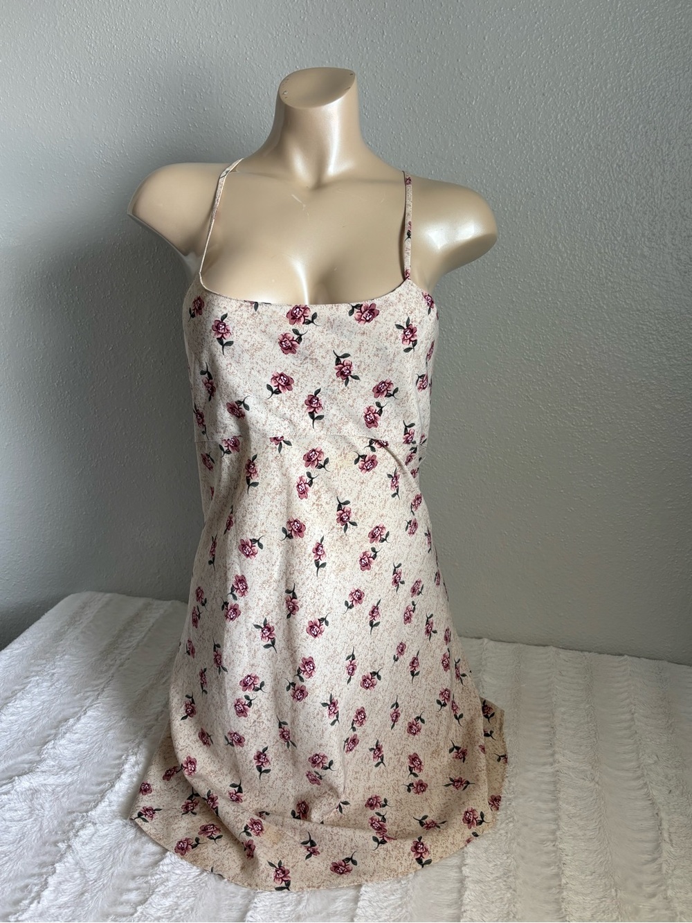 Floral Print Mini Dress Cottagecore Y2K Vintage